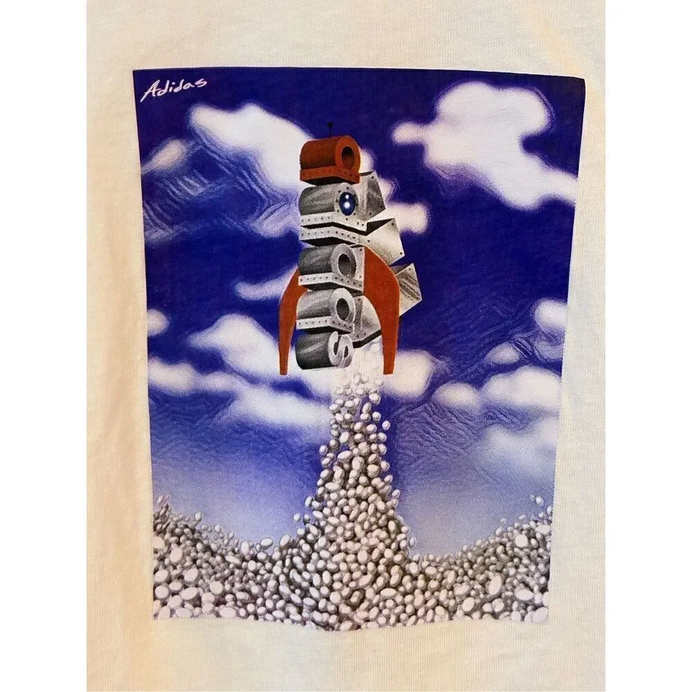 ADIDAS Boost Rocket SHIRT White Mens Small (4248)
